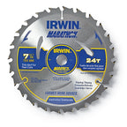 Irwin 24030 Marathon 7-1/4 in. Dia. x 5/8 in. Carbide Circular Saw Blade 24 teeth 1/Pack