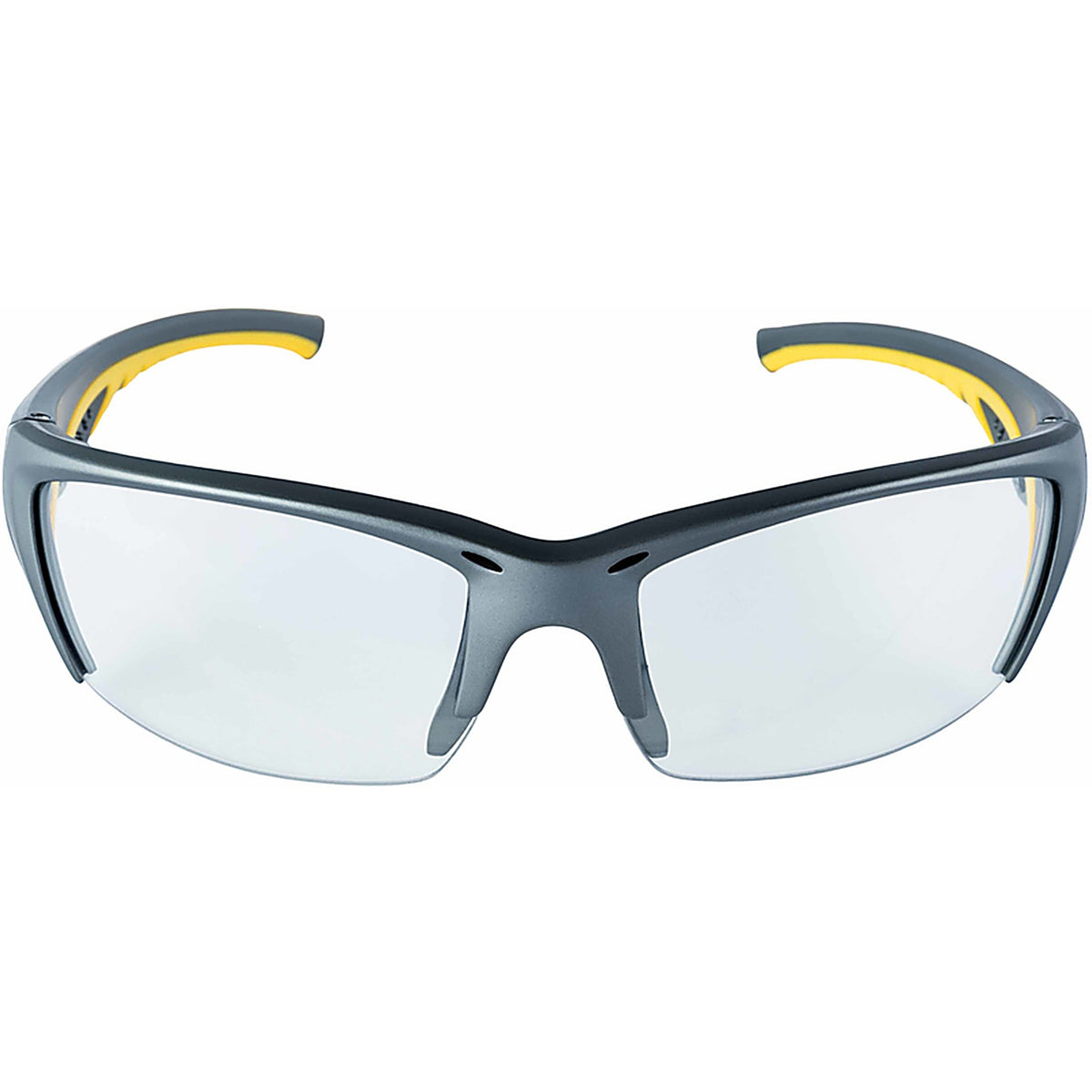 3M 90212-HZ4 Anti-Fog Modern/Sleek Impact-Resistant Safety Glasses Clear Lens Gray/Yellow Frame 1/pc.