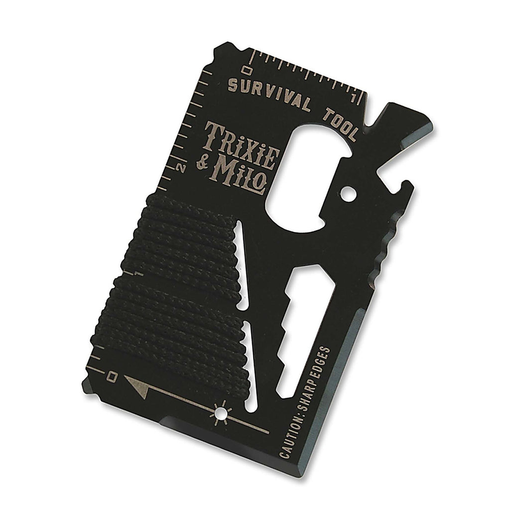 Trixie and Milo TOOL-SURVL Survival Wallet Multi-Tool Black 1/pc.