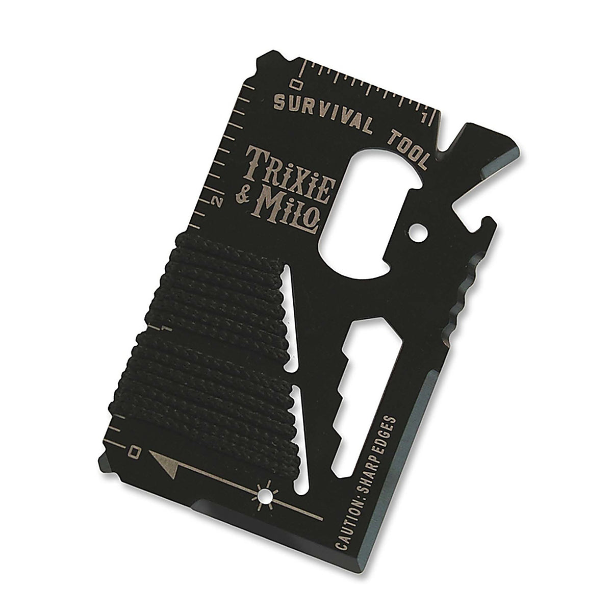 Trixie and Milo TOOL-SURVL Survival Wallet Multi-Tool Black 1/pc.