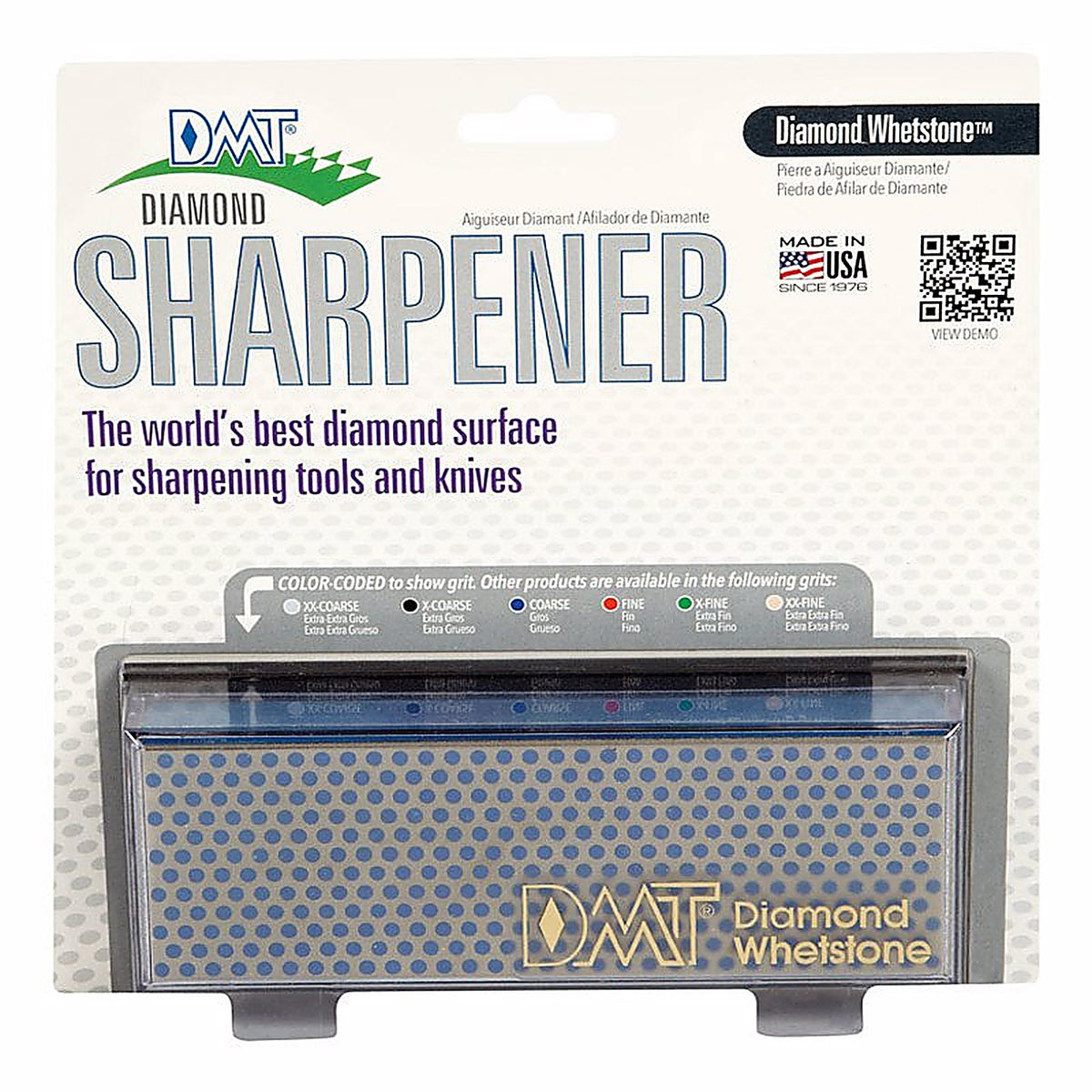 DMT W6CP Diamond Whetstone 6 in. L Diamond/Nickel Diamond Whetstone Sharpener 325 Grit 1/pc.