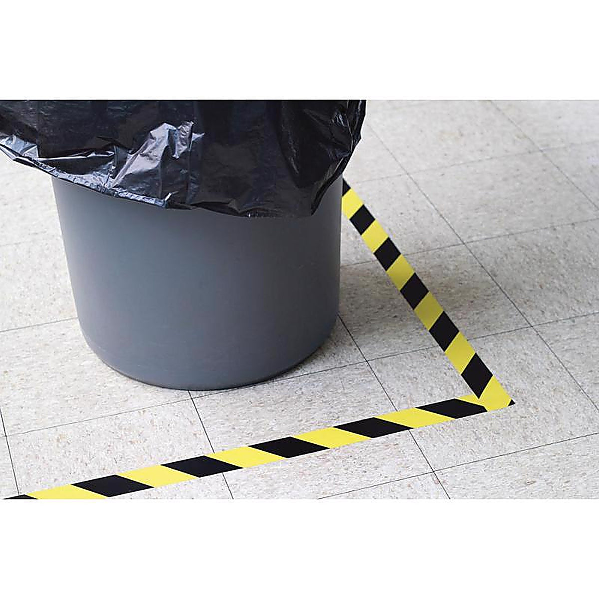 C.H. Hanson 15045 54 ft. L x 2 in. W Plastic Stripe Floor Marking Tape Black/Yellow