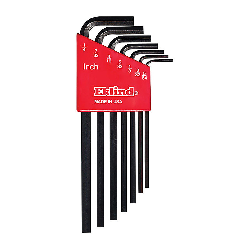 Eklind Tool 10207 Hex-L 5/64" to 1/4" SAE L-Handle Hex Key Set 7/pc.
