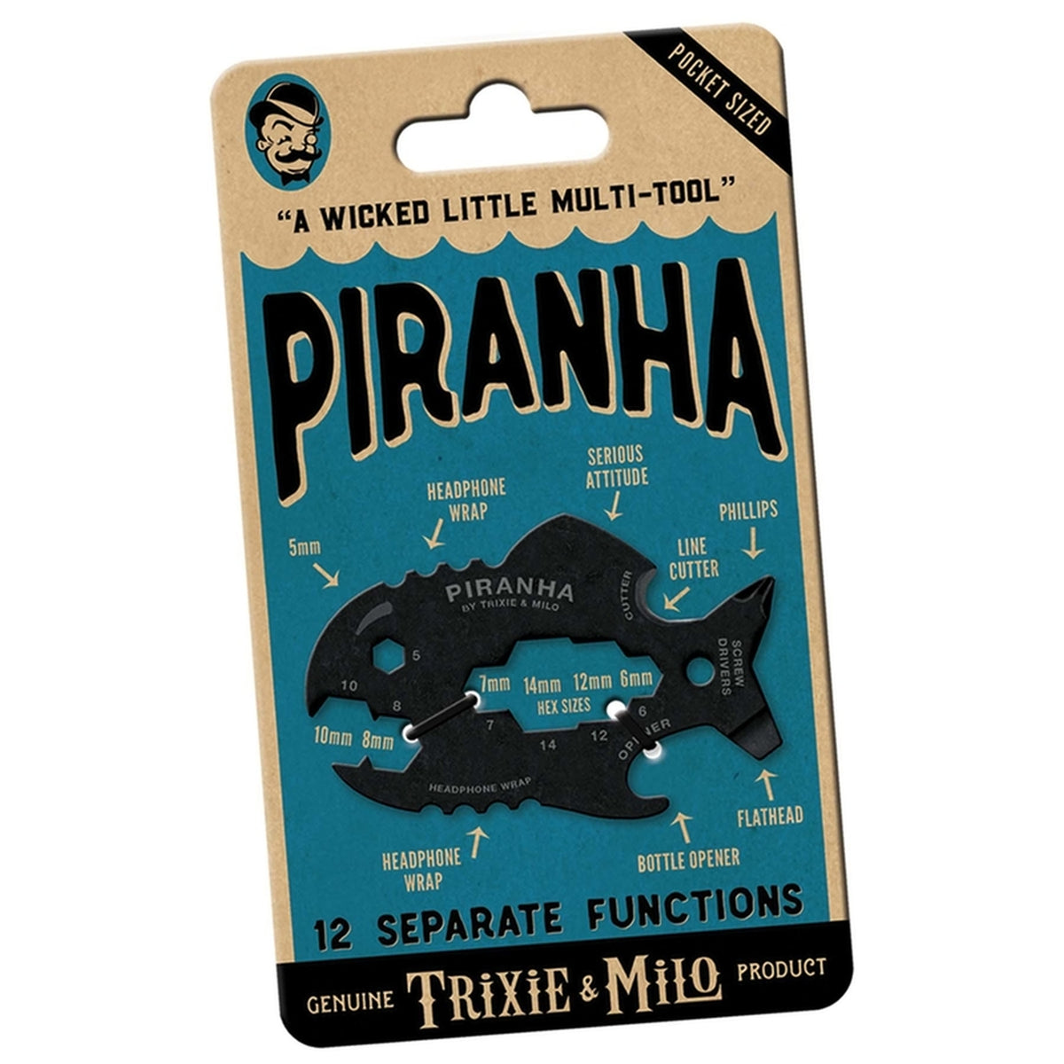 Trixie and Milo TOOL-PIRHA Piranha Multi-Tool Black 1/pc.