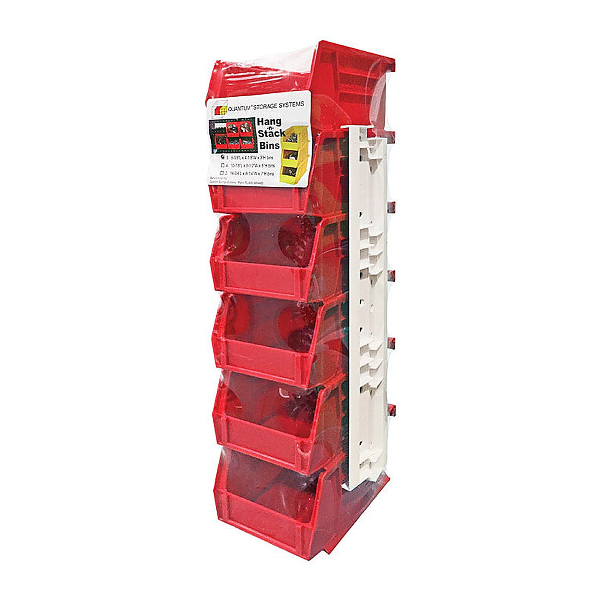 Quantum Storage RQUS210RD 5-3/8 in. L x 4-1/8 in. W x 2-13/16 in. H Tool Storage Bin Polypropylene Red