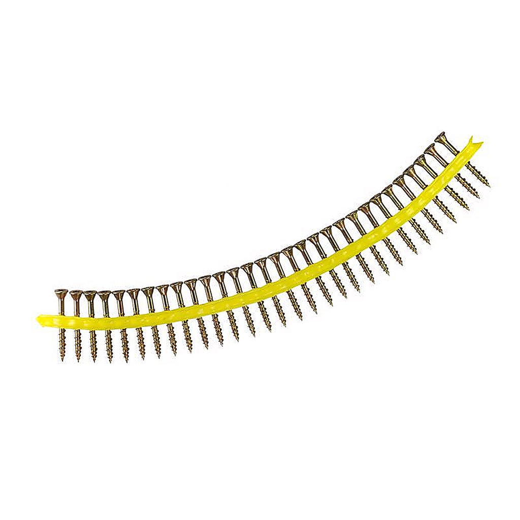 Simpson Strong-Tie WSV134S Quik Drive No. 9 x 1-3/4 in. L Lobe Yellow Zinc Collated Subfloor Screws 1/Pack