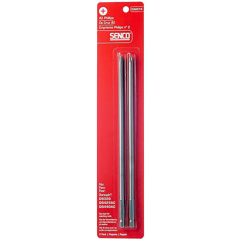 Senco EA0314 DuraSpin Phillips #2 x 9 in. L Replacement Bit Steel 2/Pack