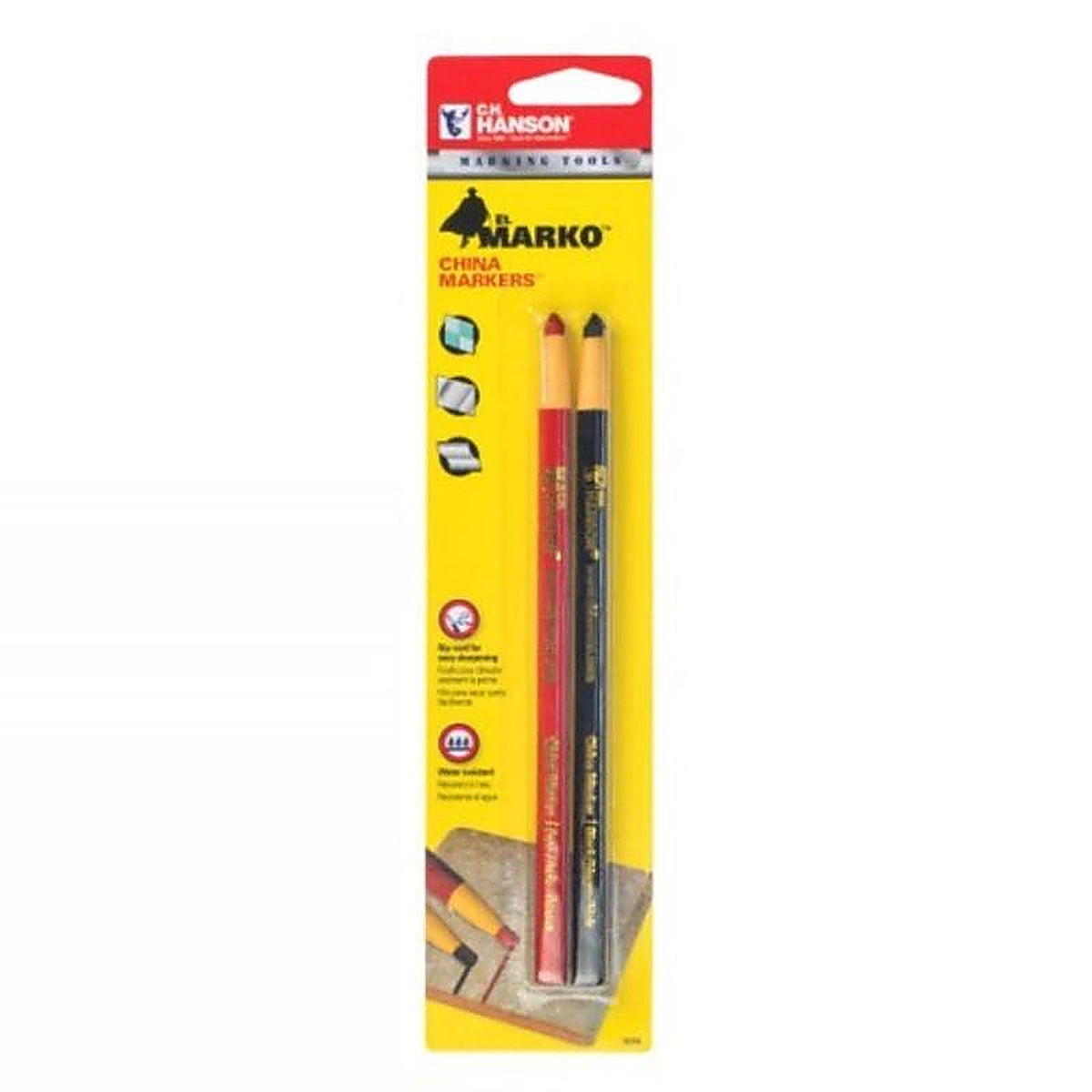 C.H. Hanson 10259 6-3/4 in. L China Marker Set Black/Red 2/pc.