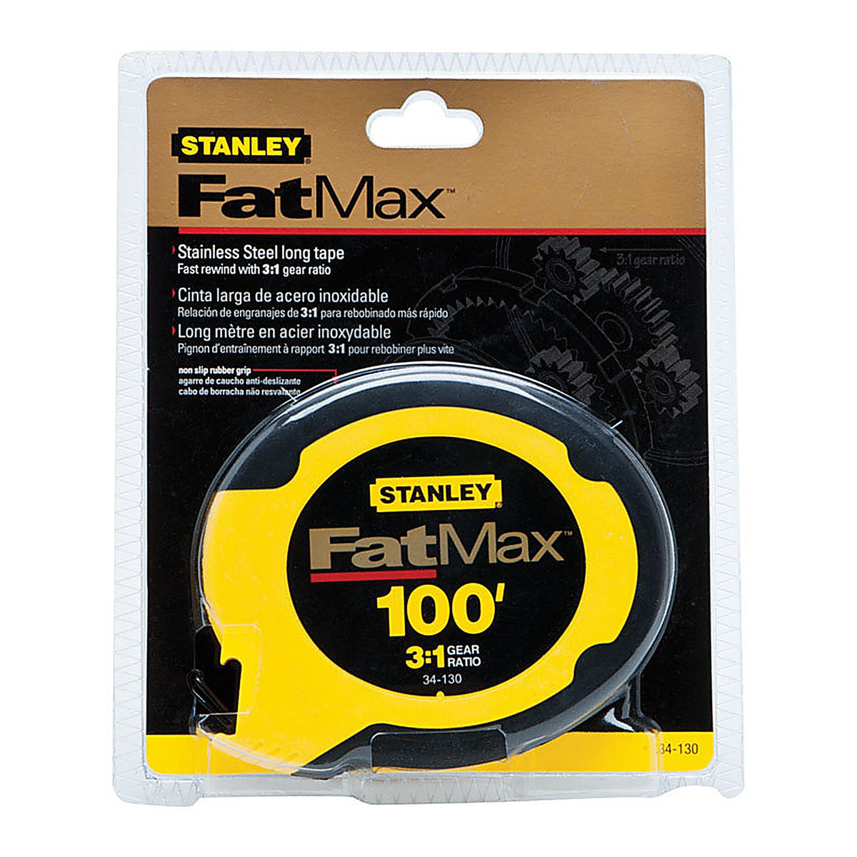 Stanley 34-130 FatMax 100 ft. L x 0.38 in. W Long Tape Measure 1/Pack