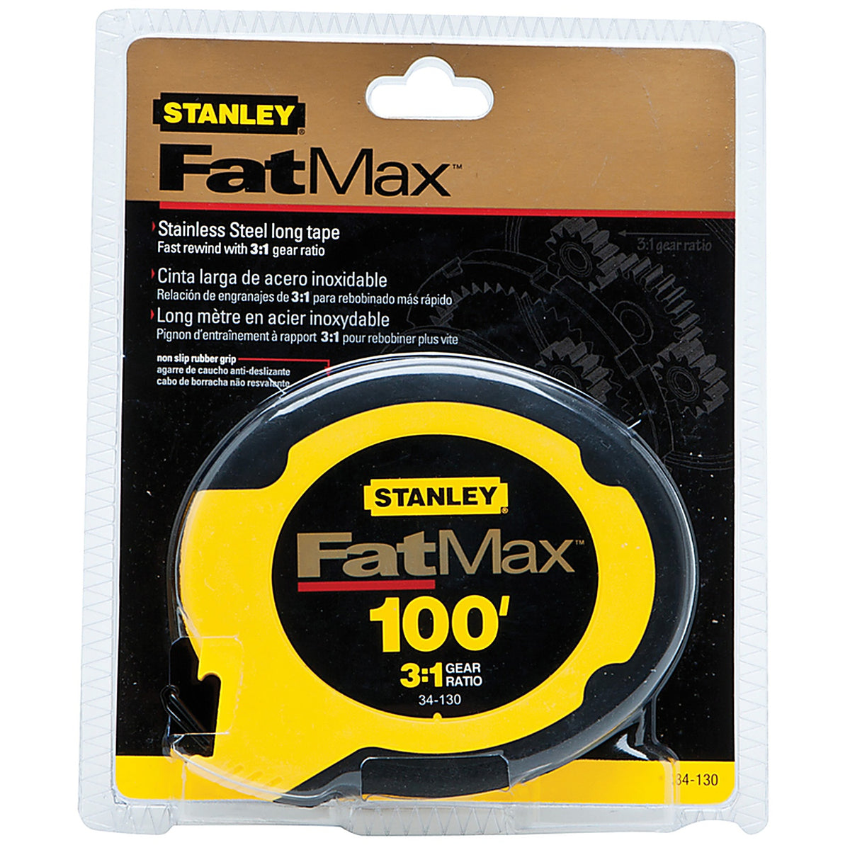 Stanley 34-130 FatMax 100 ft. L x 0.38 in. W Long Tape Measure 1/Pack