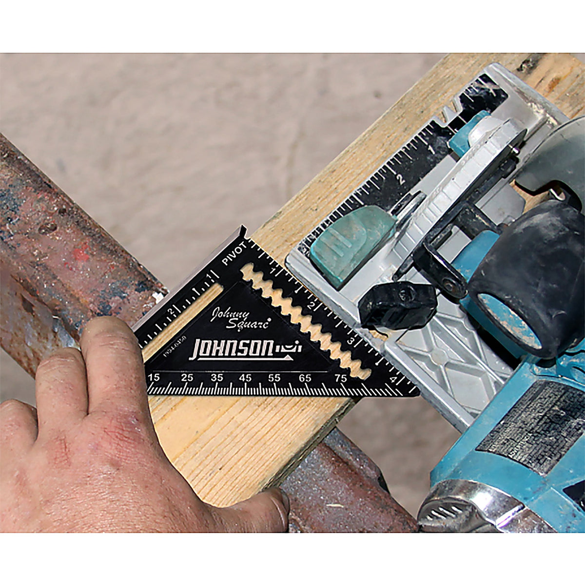 Johnson 1904-0450 Johnny Square 4-1/2 in. L Aluminum Professional Easy-Read Finish Square