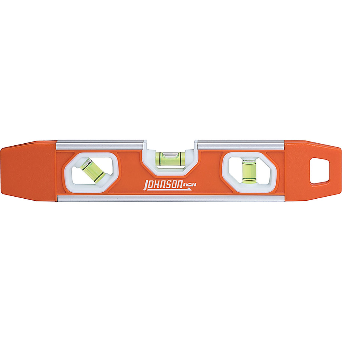 Johnson 1412-0900 9 in. Aluminum Magnetic Torpedo Level 3 vial