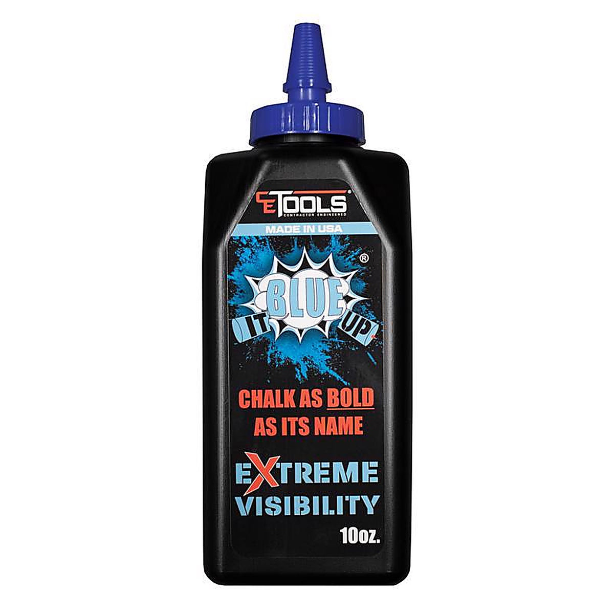 CE Tools CET102B 10 oz. Semi-Permanent Extreme Visibility Chalk Powder Blue It Up 1/Pack