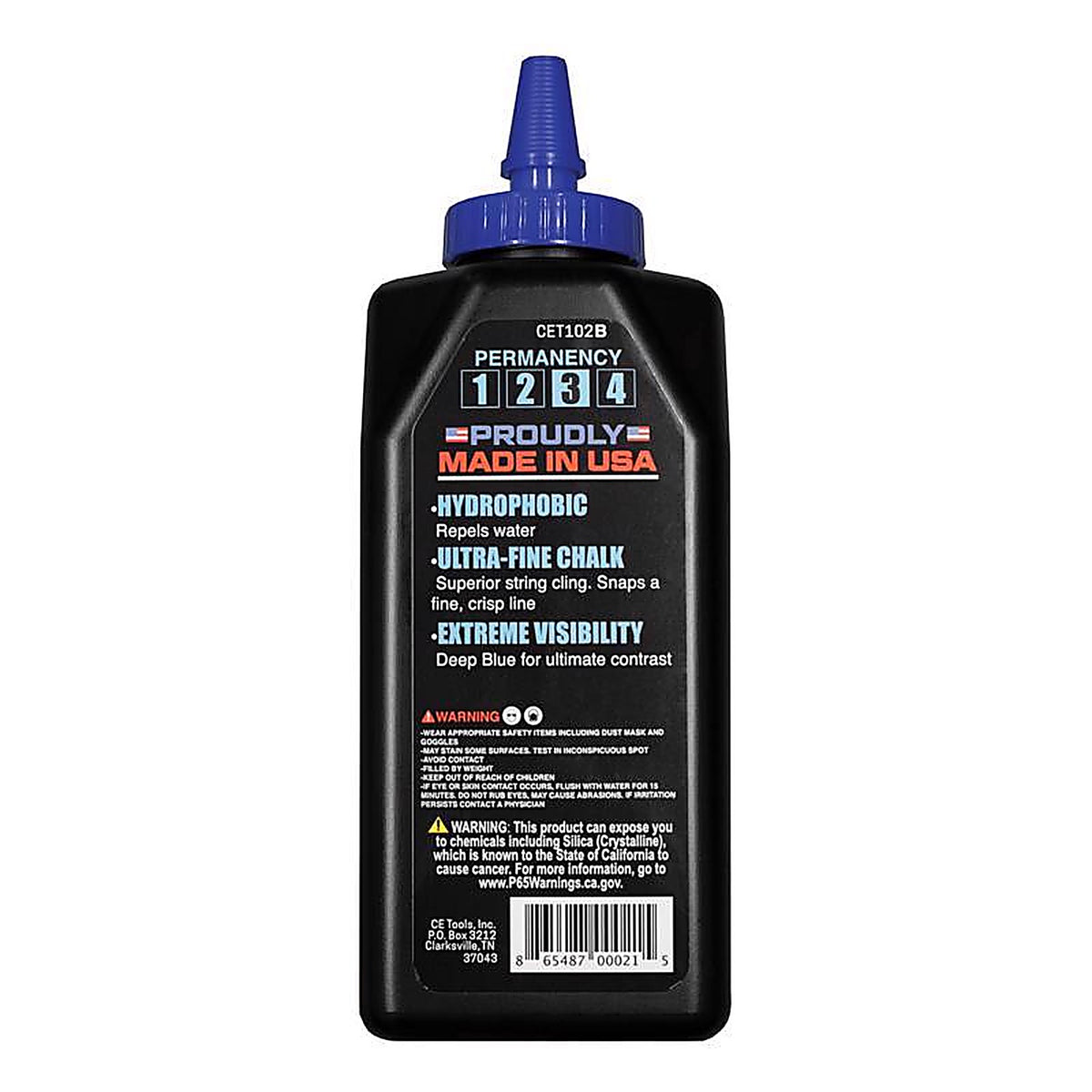 CE Tools CET102B 10 oz. Semi-Permanent Extreme Visibility Chalk Powder Blue It Up 1/Pack