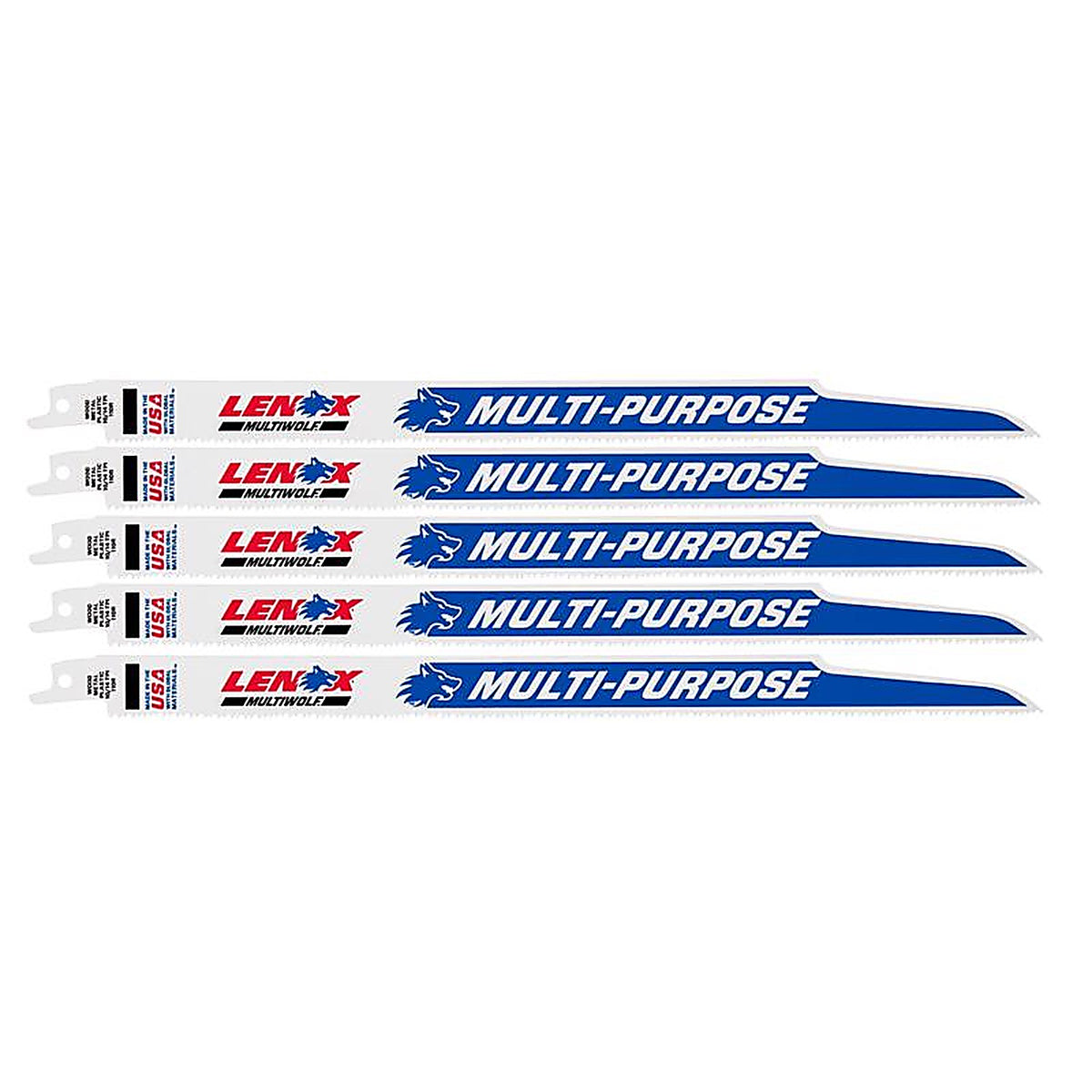 Lenox 20583110R 12 in. Bi-Metal Reciprocating Saw Blade 10/14 TPI 5/Pack