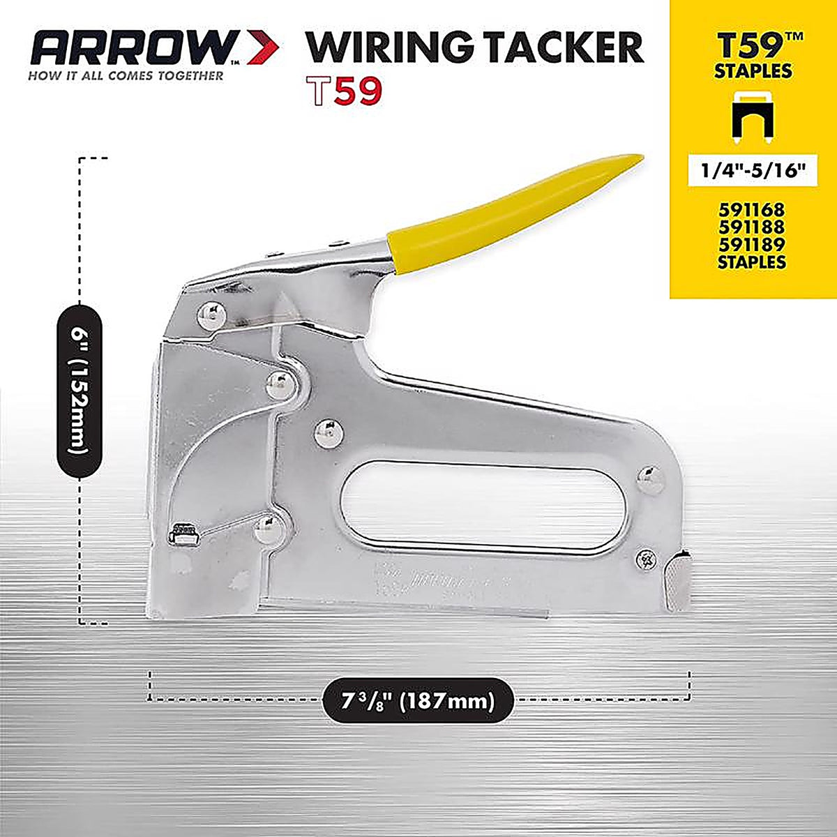 Arrow Fastener T59 5/16 in. Wiring Stapler Silver