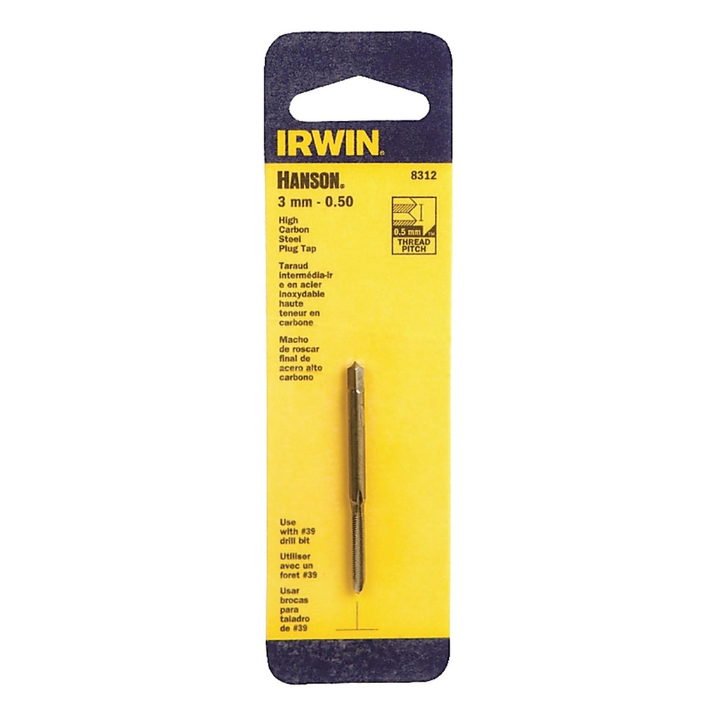 Irwin 8312 Hanson High Carbon Steel Metric Plug Tap 3mm-0.50 1/pc.