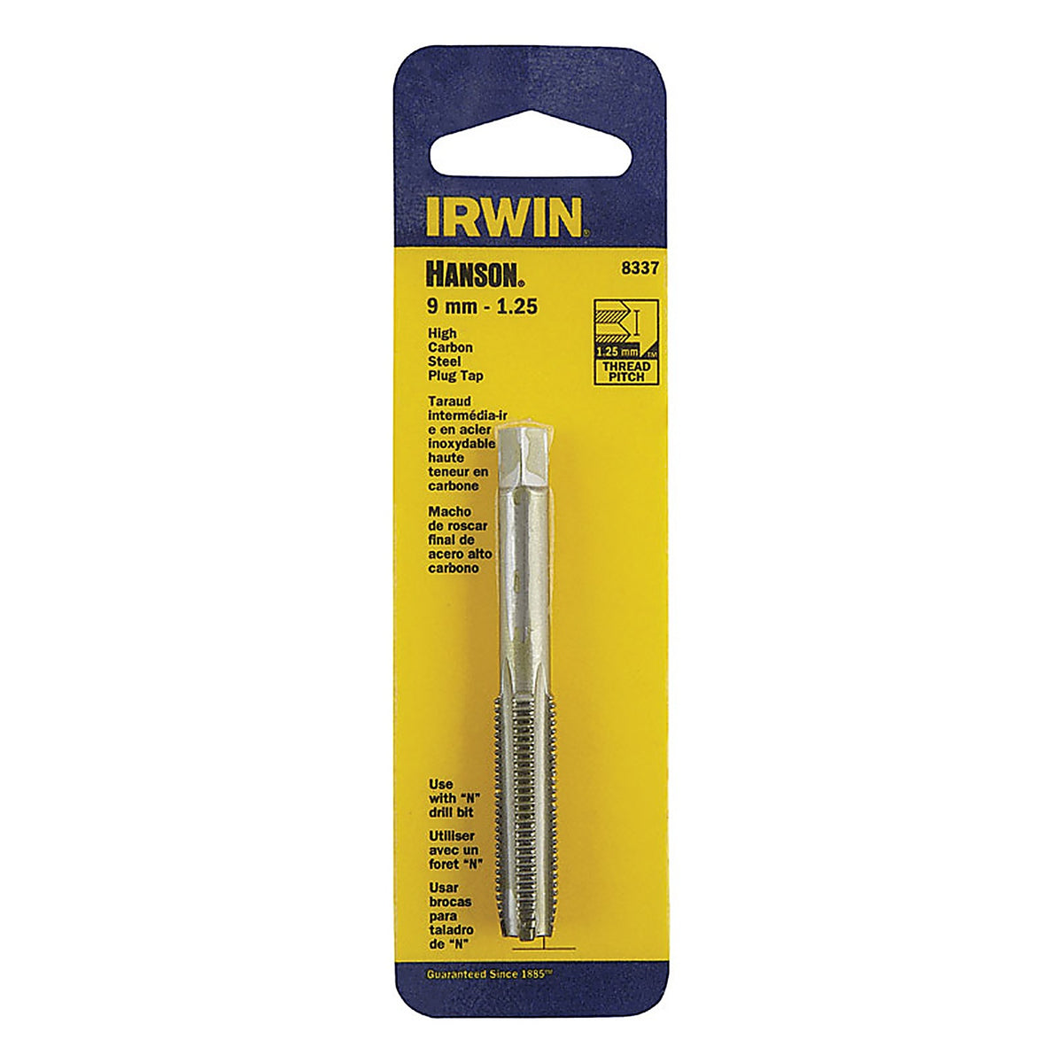 Irwin 8337 Hanson High Carbon Steel Metric Plug Tap 9mm-1.25 1/pc.