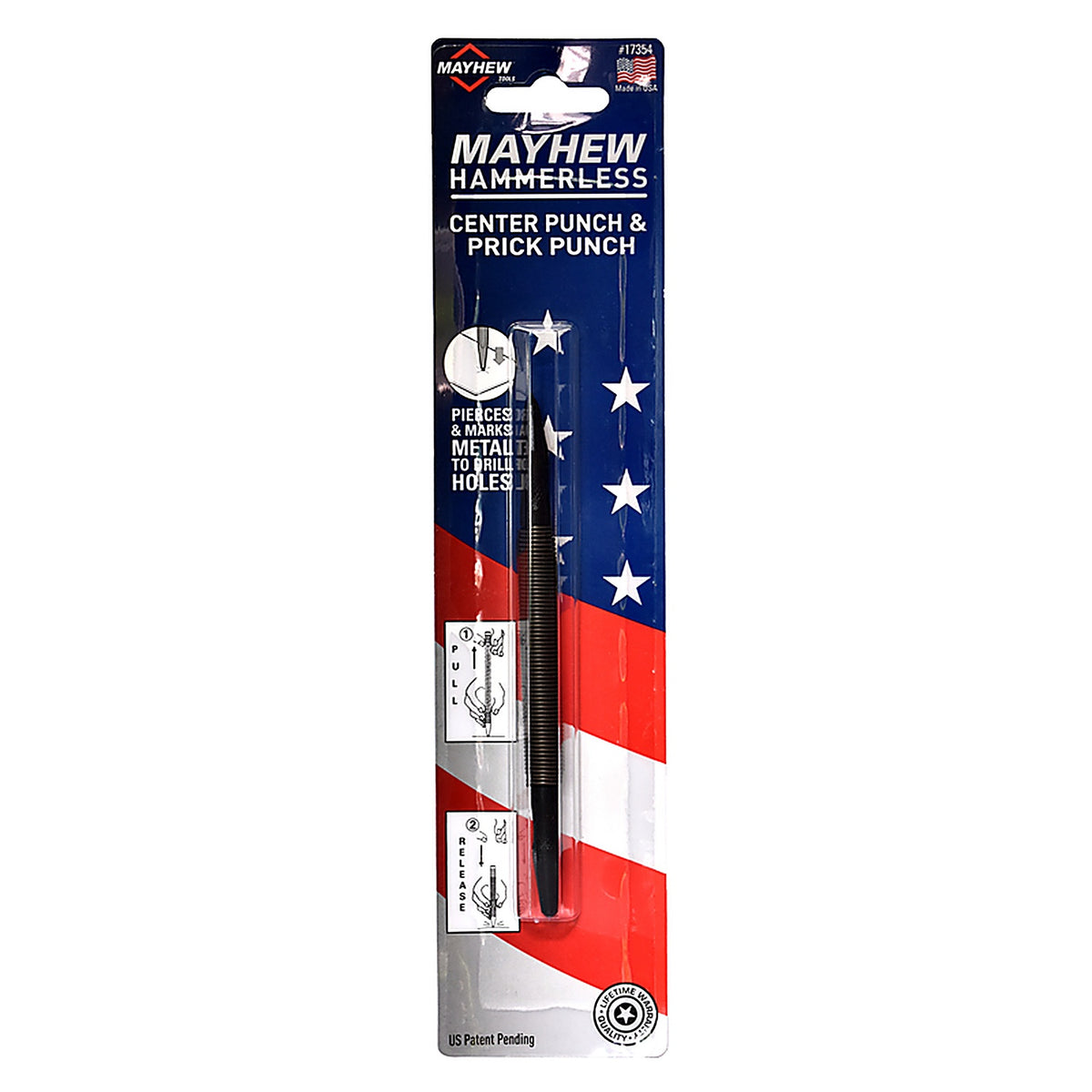 Mayhew 17354 Steel Center Punch and Prick Punch 7-1/2 in. L 1/pc.