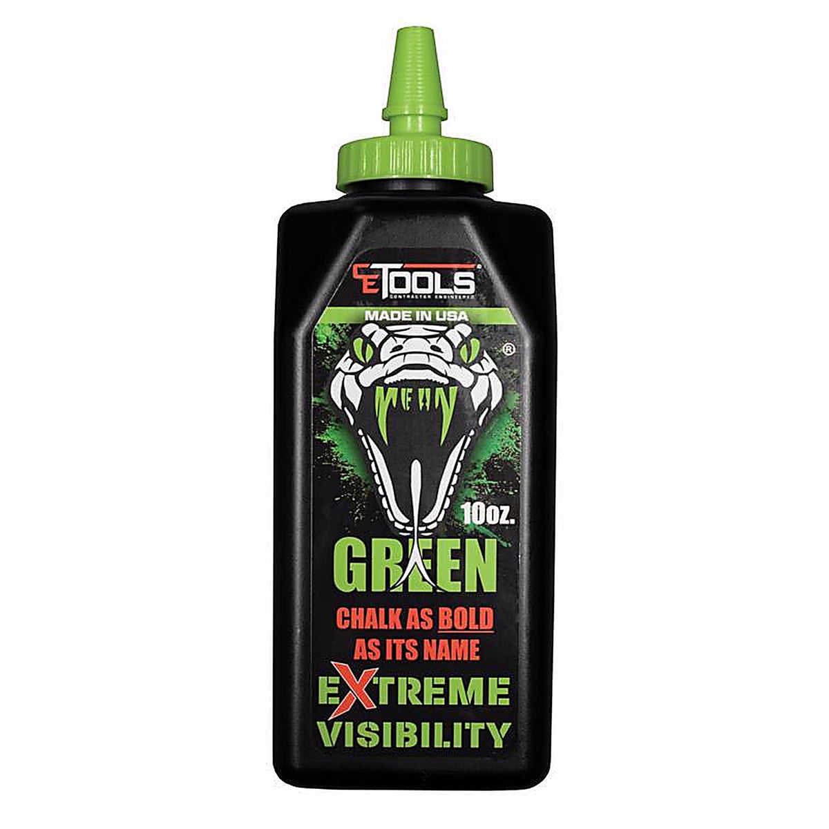 CE Tools CET102G Extreme Visibility 10 oz. Standard Marking Chalk Fluorescent Green 1/Pack