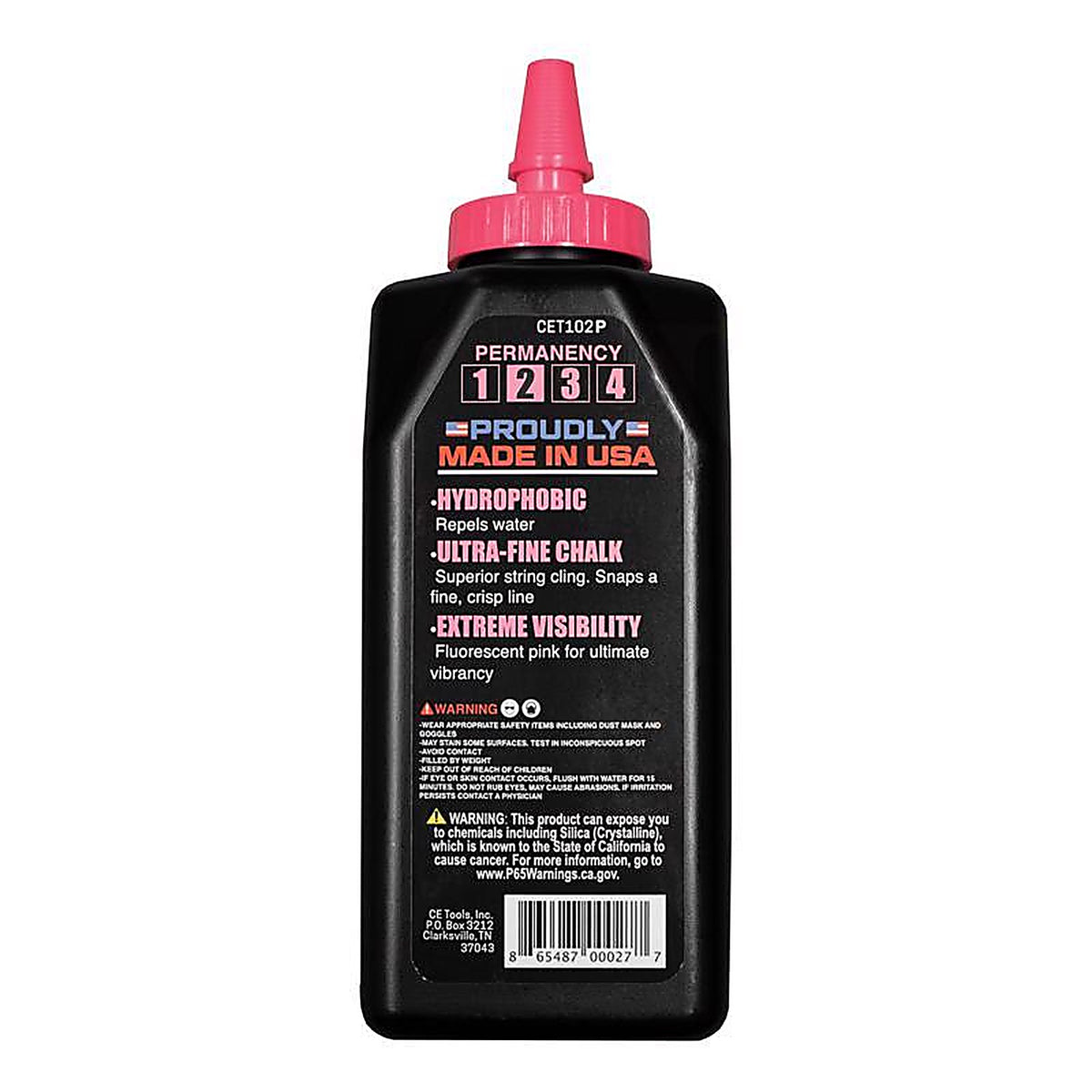 CE Tools CET102P Extreme Visibility 10 oz. Standard Marking Chalk Fluorescent Pink 1/Pack