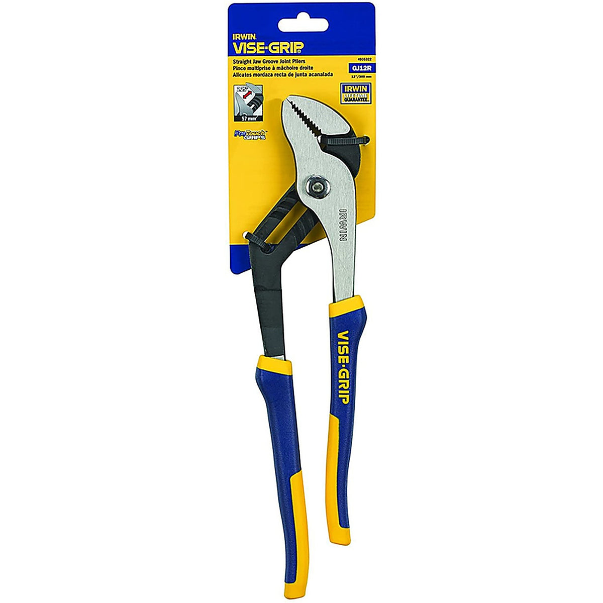 Irwin 4935322 Vise-Grip 12 in. Nickel Chrome Steel Straight Jaw Groove Joint Pliers