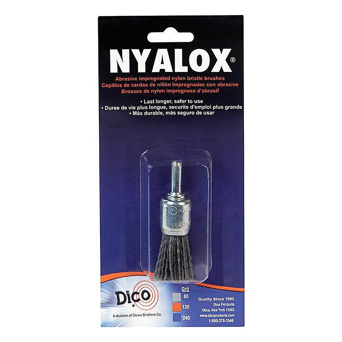 Dico 541-775-3/4 3/4 in. Coarse Crimped Mandrel Mounted Cup End Brush Nylon 4500 rpm 1/pc.