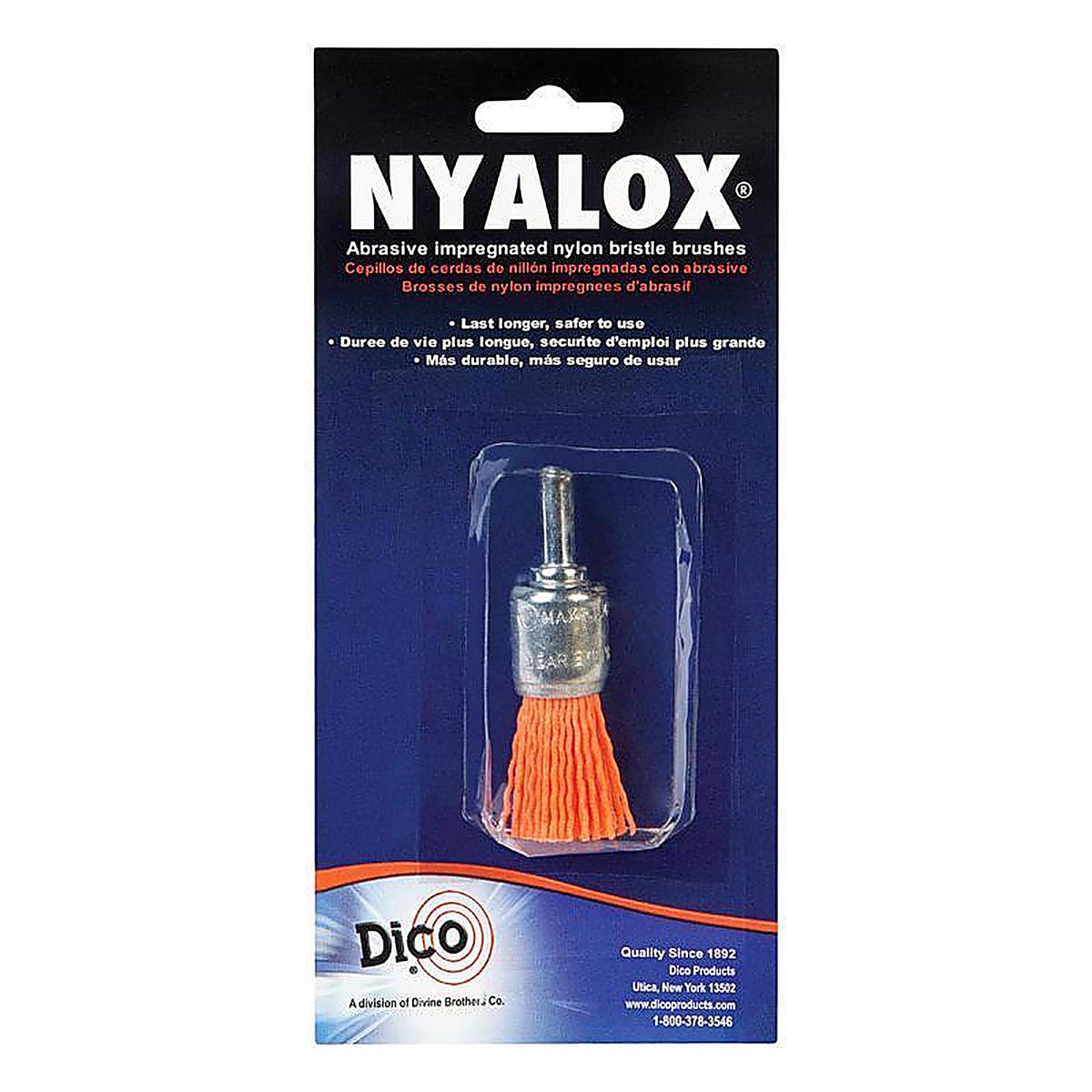 Dico 541-781-3/4 3/4 in. Medium Crimped Mandrel Mounted Cup End Brush Nylon 4500 rpm 1/pc.