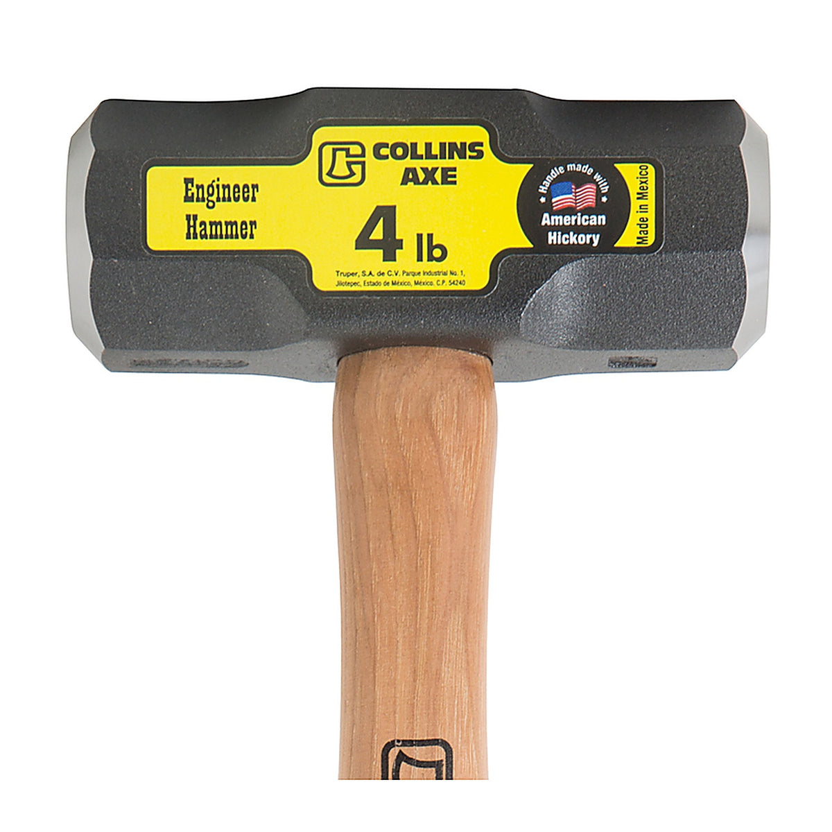 Collins MD-4H/C/32443 4 lb. Steel Milled Face Engineer Hammer 16 in. Hickory Handle