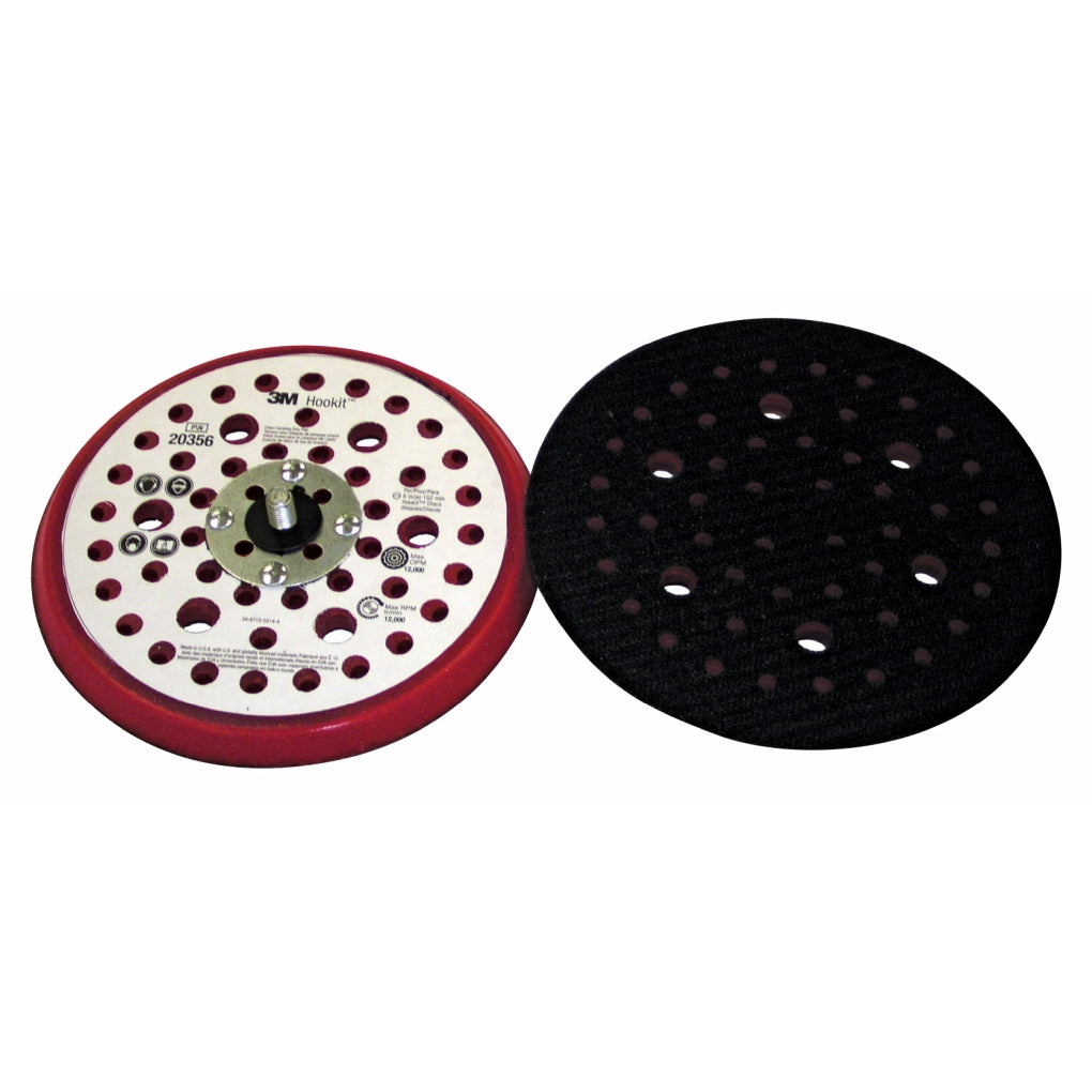 3M 20356 Hookit Clean Sanding Low Profile Disc Pad, 6 in, 52 Holes