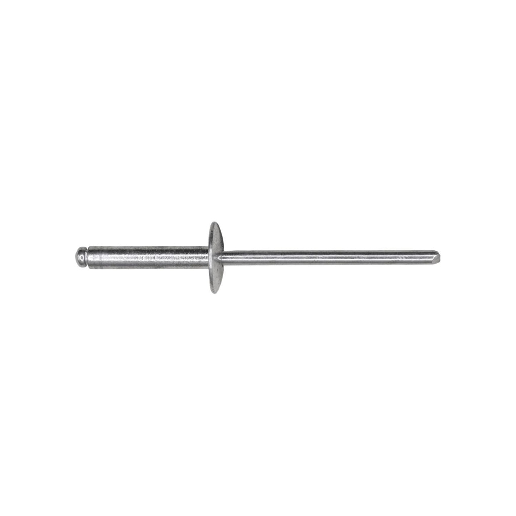 Auveco 20474 Large Flange Aluminum Rivet 1/8" Diameter 3/8"-1/2" Grip