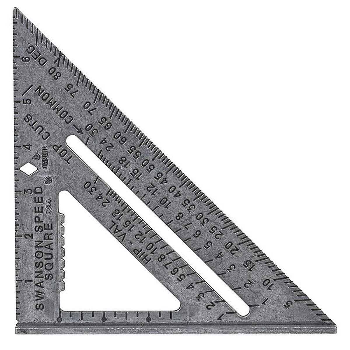 Swanson S0101-C Original 7.25 in. L x .875 in. H Aluminum Speed Square Silver
