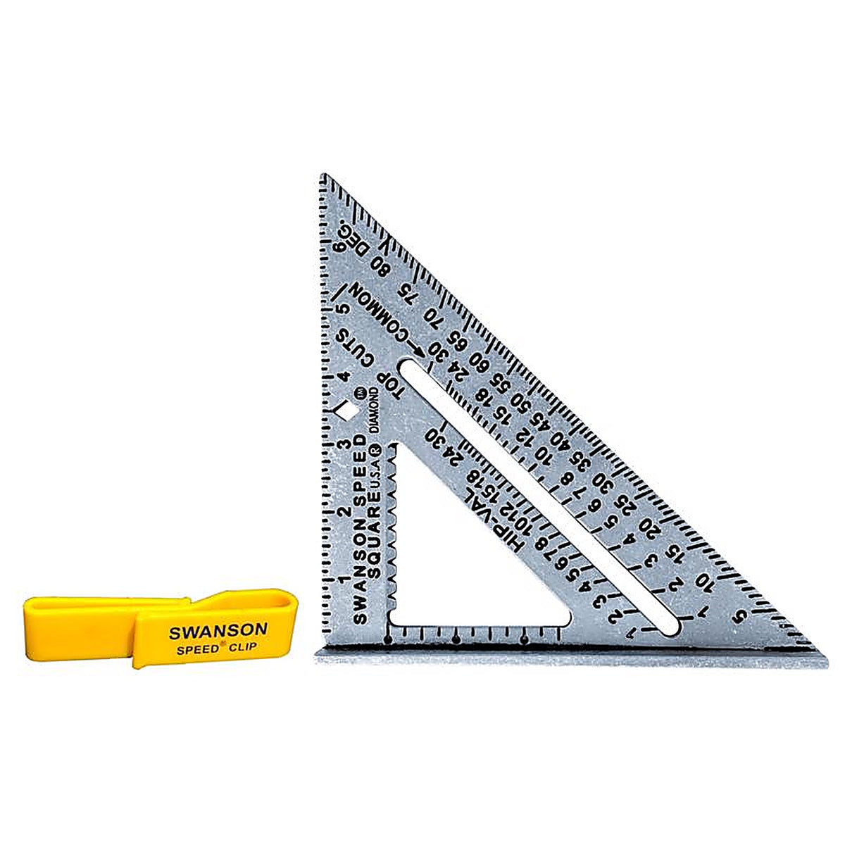 Swanson S0101-C Original 7.25 in. L x .875 in. H Aluminum Speed Square Silver