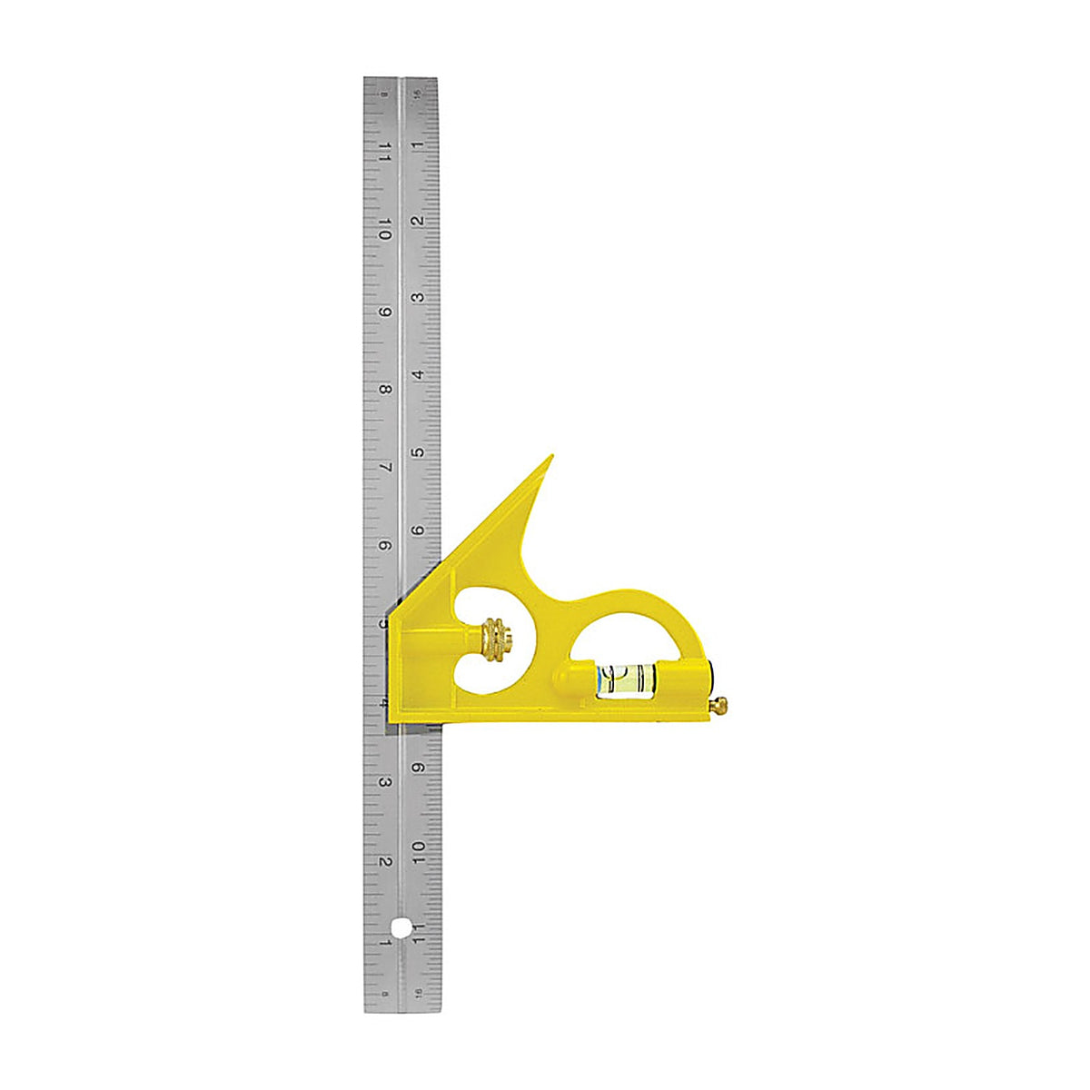 GreatNeck CS12C 12 in. L x 11/16 in. H Stainless Steel Combination Square Level and Scriber Silver