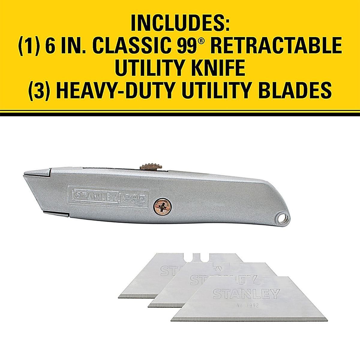 Stanley 10-099 Classic 99 6 in. Retractable Utility Knife Gray 1/Pack