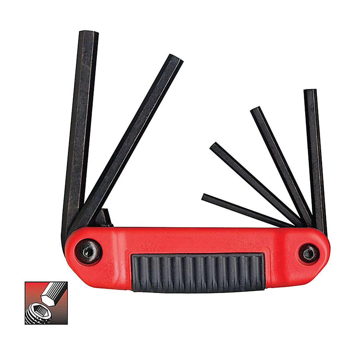 Eklind Tool 25611 Ergo-Fold 5/32" to 3/8" SAE Fold-Up Hex Key Set Multi-Size in. 6/pc.
