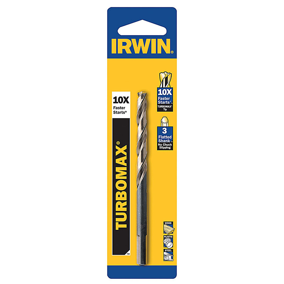 Irwin 73626 Turbomax 13/32 in. x 5-1/4 in. L High Speed Steel Drill Bit 1/pc.