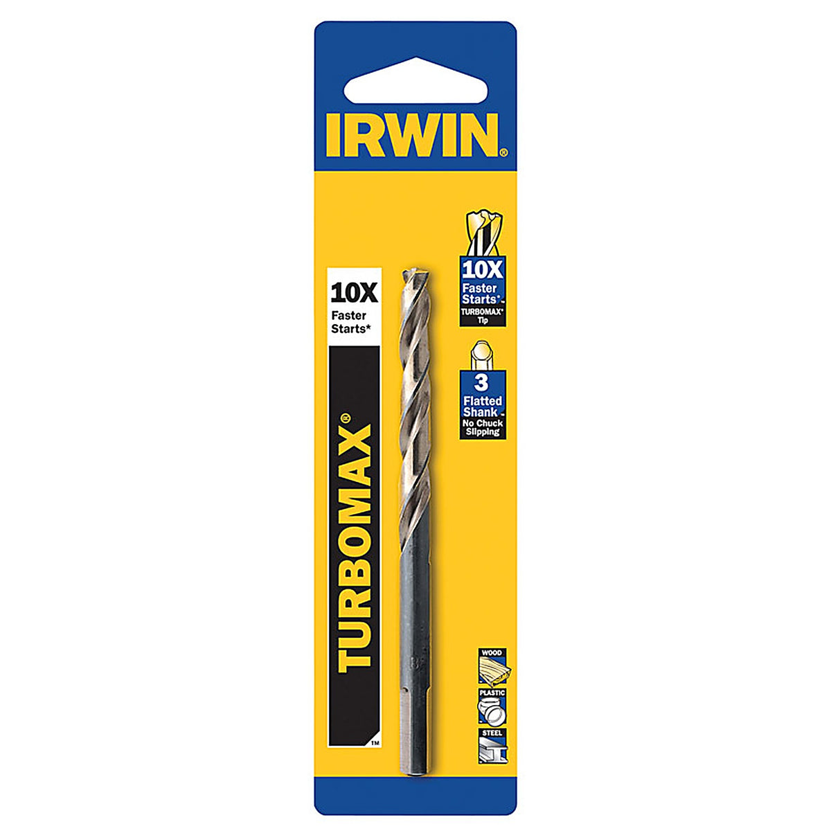 Irwin 73630ZR Turbomax 15/32 in. x 5-3/4 in. L High Speed Steel Drill Bit 1/pc.