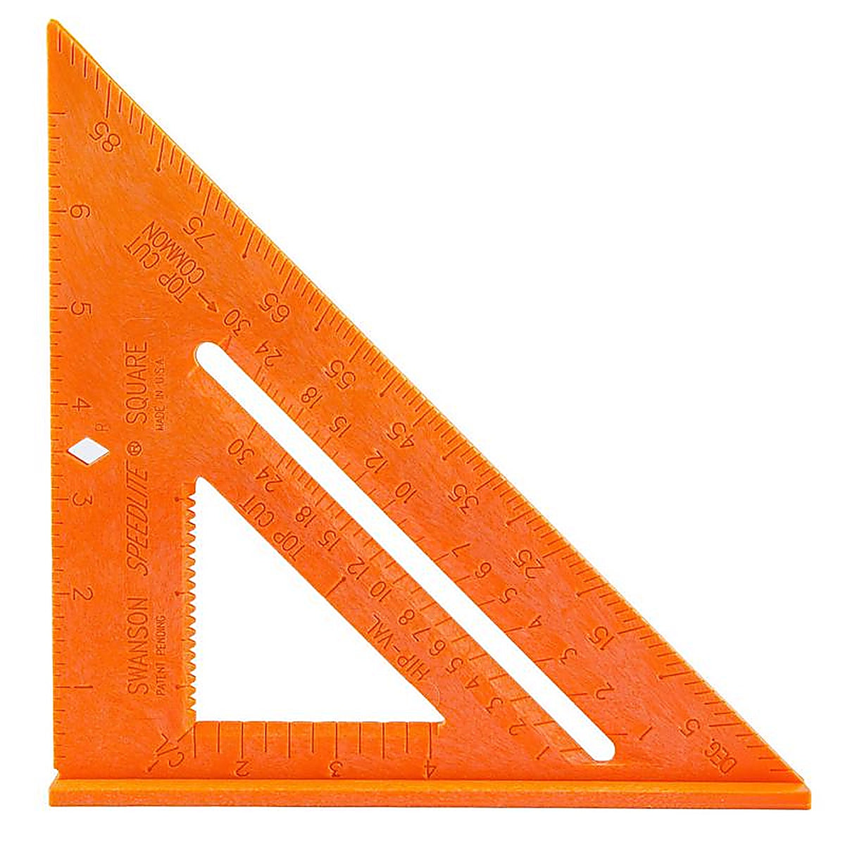 Swanson T0118 Speedlite 8.125 in. L x .875 in. H Plastic Speed Square Orange