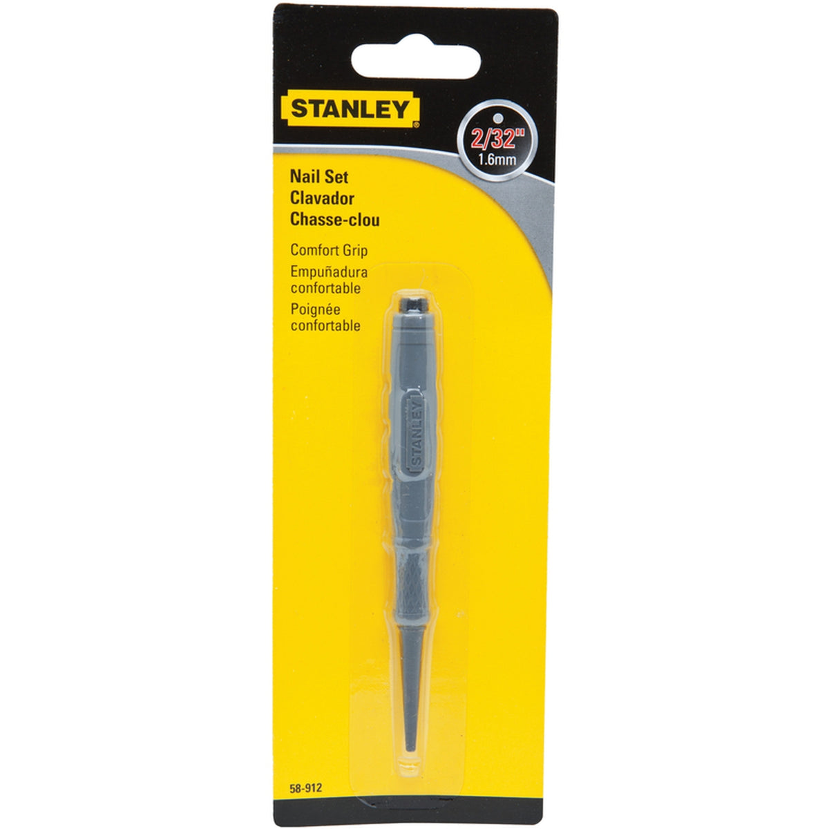 Stanley 58-912 2/32 in. Cushion Grip Nail Set 1/pc.
