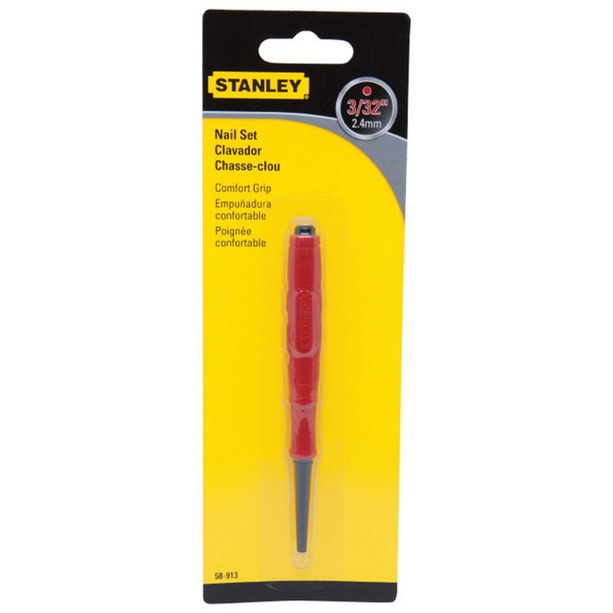 Stanley 58-913 3/32 in. Cushion Grip Nail Set 1/pc.
