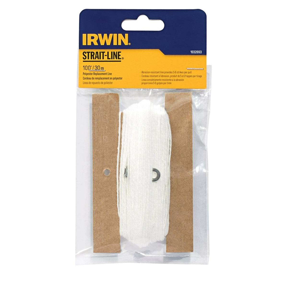 Irwin 1932893 Strait-Line White Twisted Chalk Line Refill 100 ft.