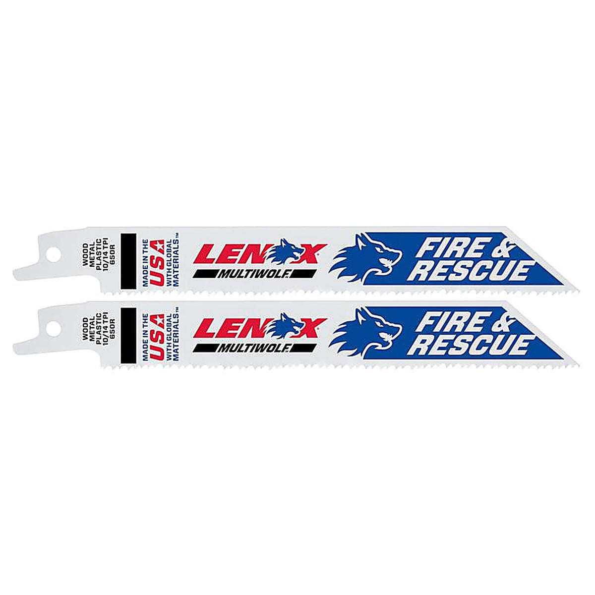 Lenox 20592650R 6 in. Bi-Metal Reciprocating Saw Blade 10/14 TPI 2/Pack