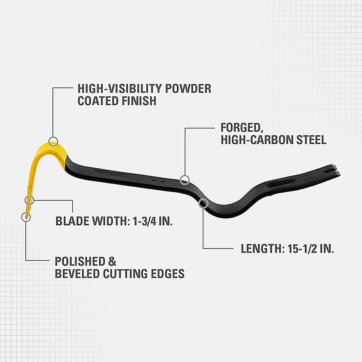 Stanley 55-525 Super Wonder Bar 15 in. Pry Bar 1/pc.