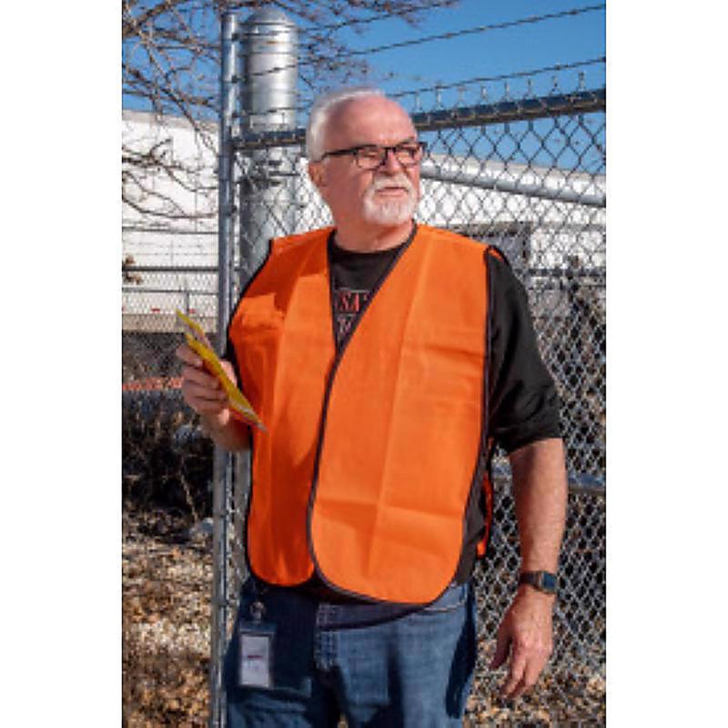 C.H. Hanson 55100 Reflective Polyester Mesh Safety Vest Orange One Size Fits All