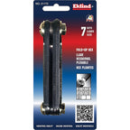 Eklind Tool 21172 2-8mm Metric Fold-Up Hex Key Set Multi-Size in. 7/pc.