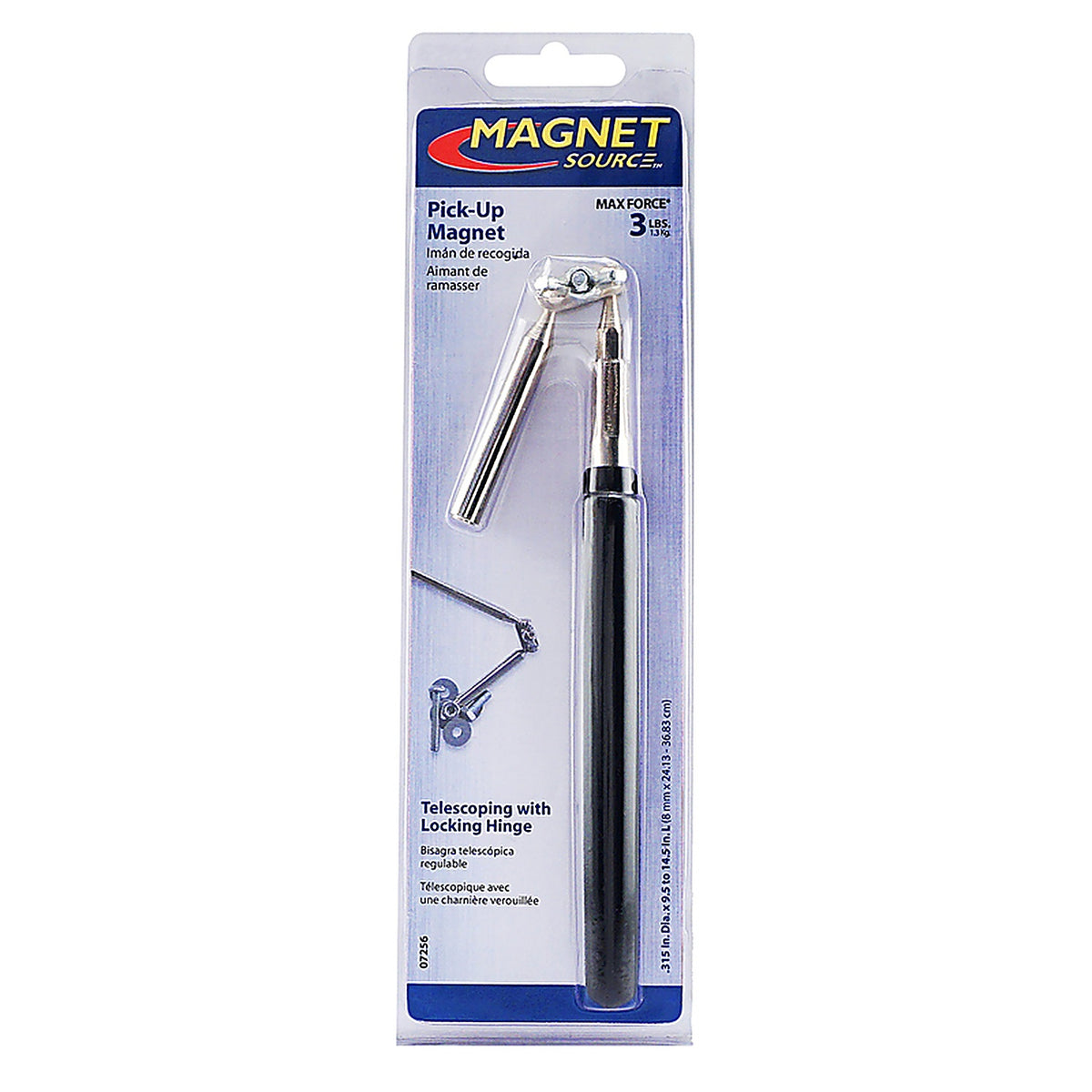 Master Magnetics 7256 14.5 in. Telescoping Magnetic Pick-Up Tool 3 lb. pull Silver