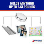 Master Magnetics 7045 .118 in. Neodymium Super Disc Magnets 2.9 lb. pull 35 MGOe Silver 10/pc.
