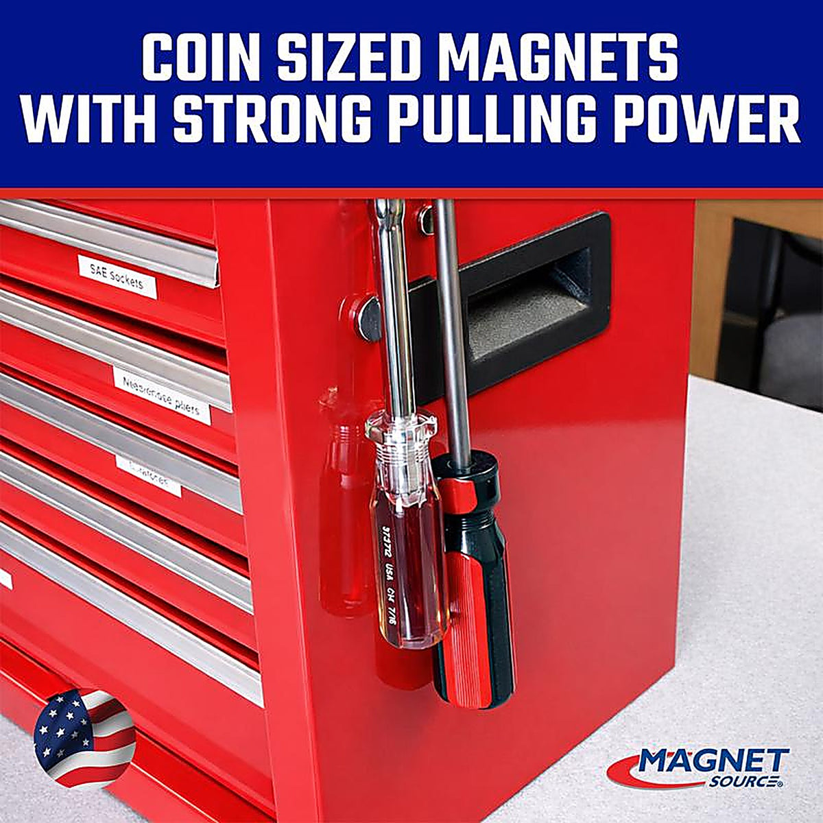 Master Magnetics 7046 .118 in. Neodymium Super Disc Magnets 4.3 lb. pull 35 MGOe Silver 6/pc.