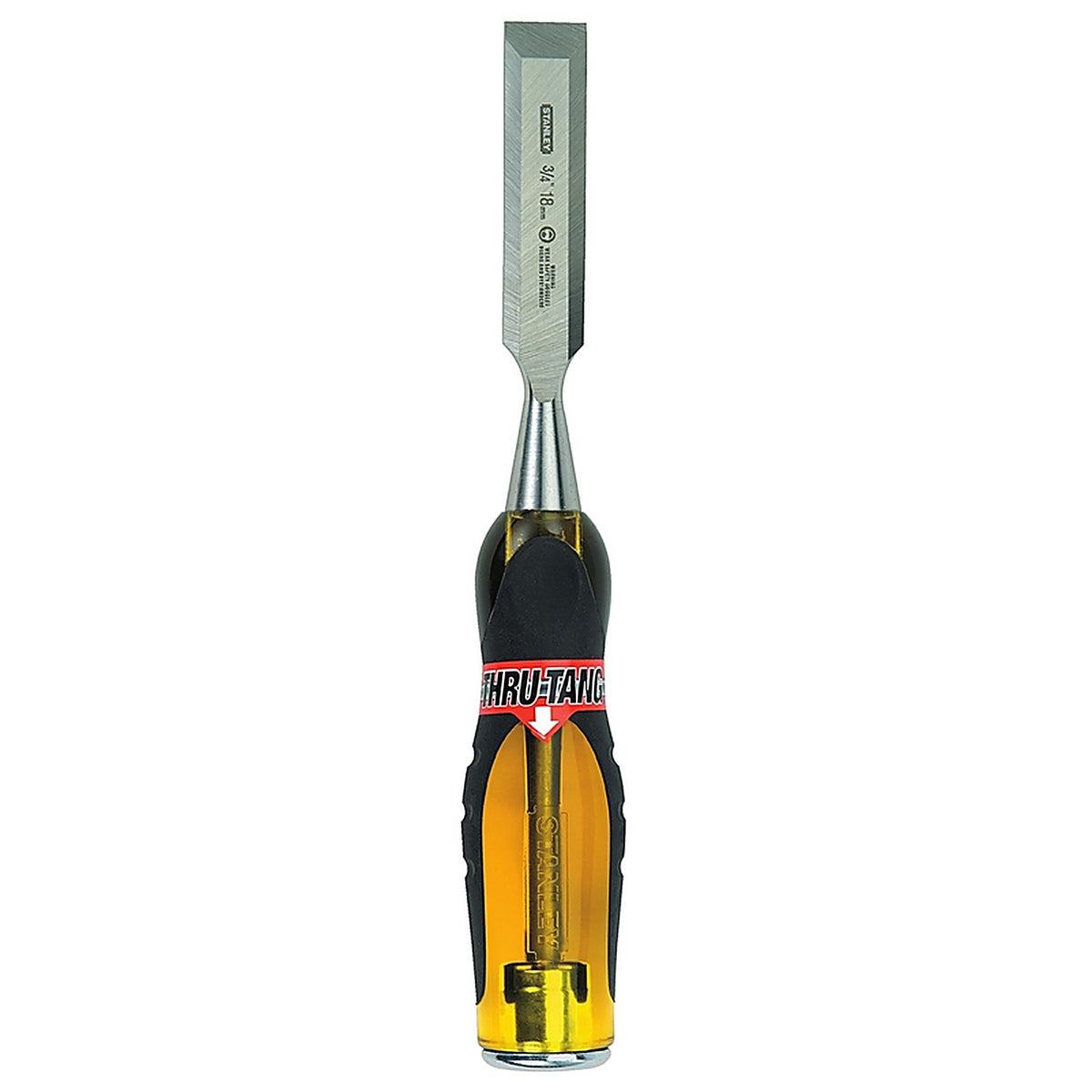 Stanley 16-977 FatMax Thru-Tang 3/4 in. W Steel Wood Chisel Black/Yellow 1/Pack